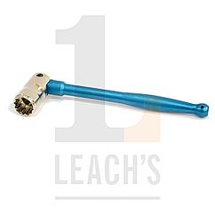 Coloured Whippet Spanner - 7/16" Leach's IMN Bi-Hex Steel Pinched Box with A.Alloy Midnight Blue Handle / Цветной торцовый гаечный ключ – 7/16’’