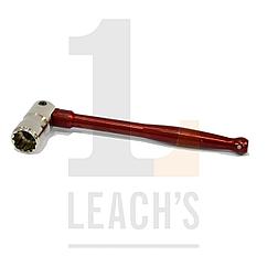 Coloured Whippet Spanner - 7/16" Leach's IMN Bi-Hex Steel Pinched Box with A.Alloy Red Metallic Handle / Цветной торцовый гаечный ключ – 7/16’’