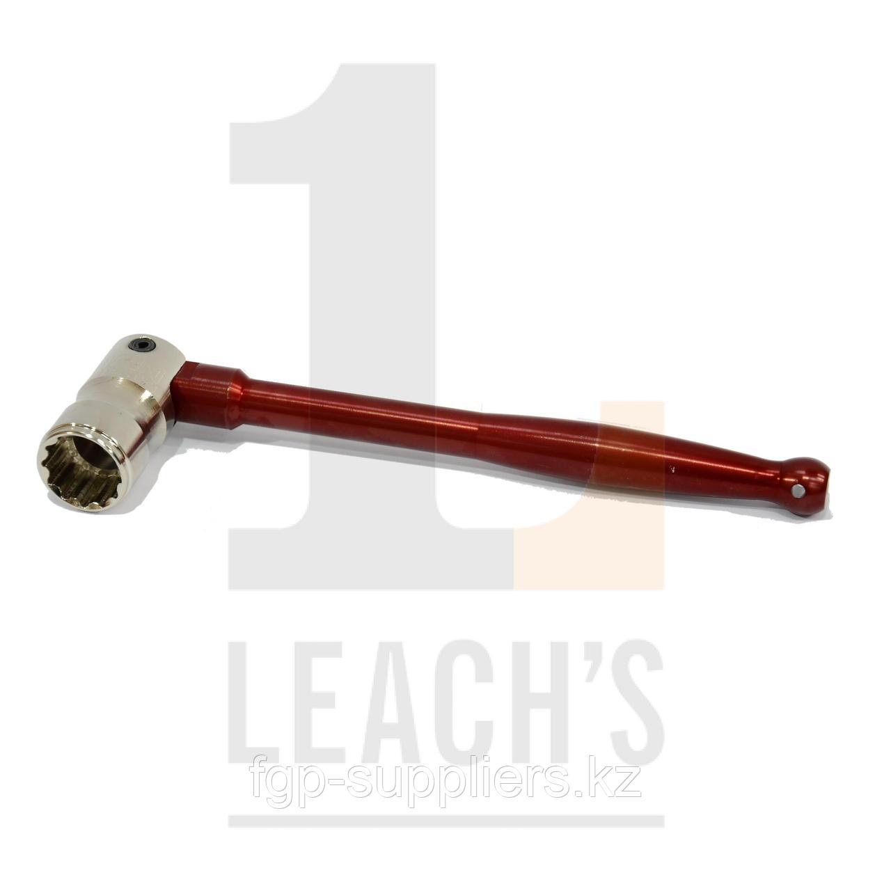 Coloured Whippet Spanner - 7/16" Leach's IMN Bi-Hex Steel Pinched Box with A.Alloy Red Metallic Handle / Цветной торцовый гаечный ключ 7/16 - фото 1 - id-p65537653