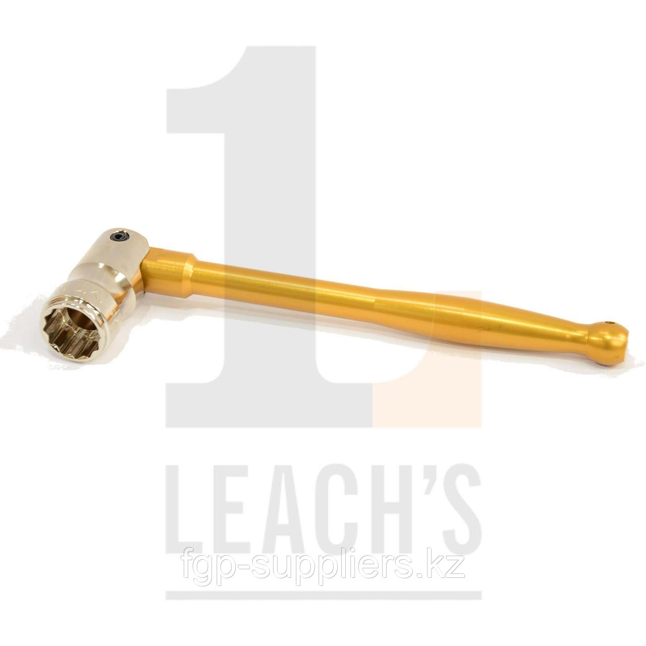Coloured Whippet Spanner - 7/16" Leach's IMN Bi-Hex Steel Pinched Box with A.Alloy Dawn Gold Handle / Цветной торцовый гаечный ключ 7/16 Leach's - фото 1 - id-p65537656