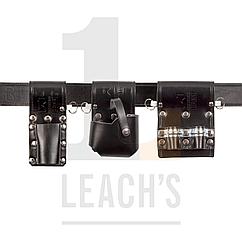 BIG BEN Scaffolders Leather Belt Set with Tether Anchor Points on Frogs - Black / BIG BEN комлект на кожаный ремень лесомонтажника с анкерным