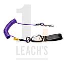 2m Tool Safety Rope with Swivel Twistlock Carabina and Extra Heavy Duty Swivel & Leather Belt Loop / 2м Шнур держатель инструментов с карабином с, фото 2