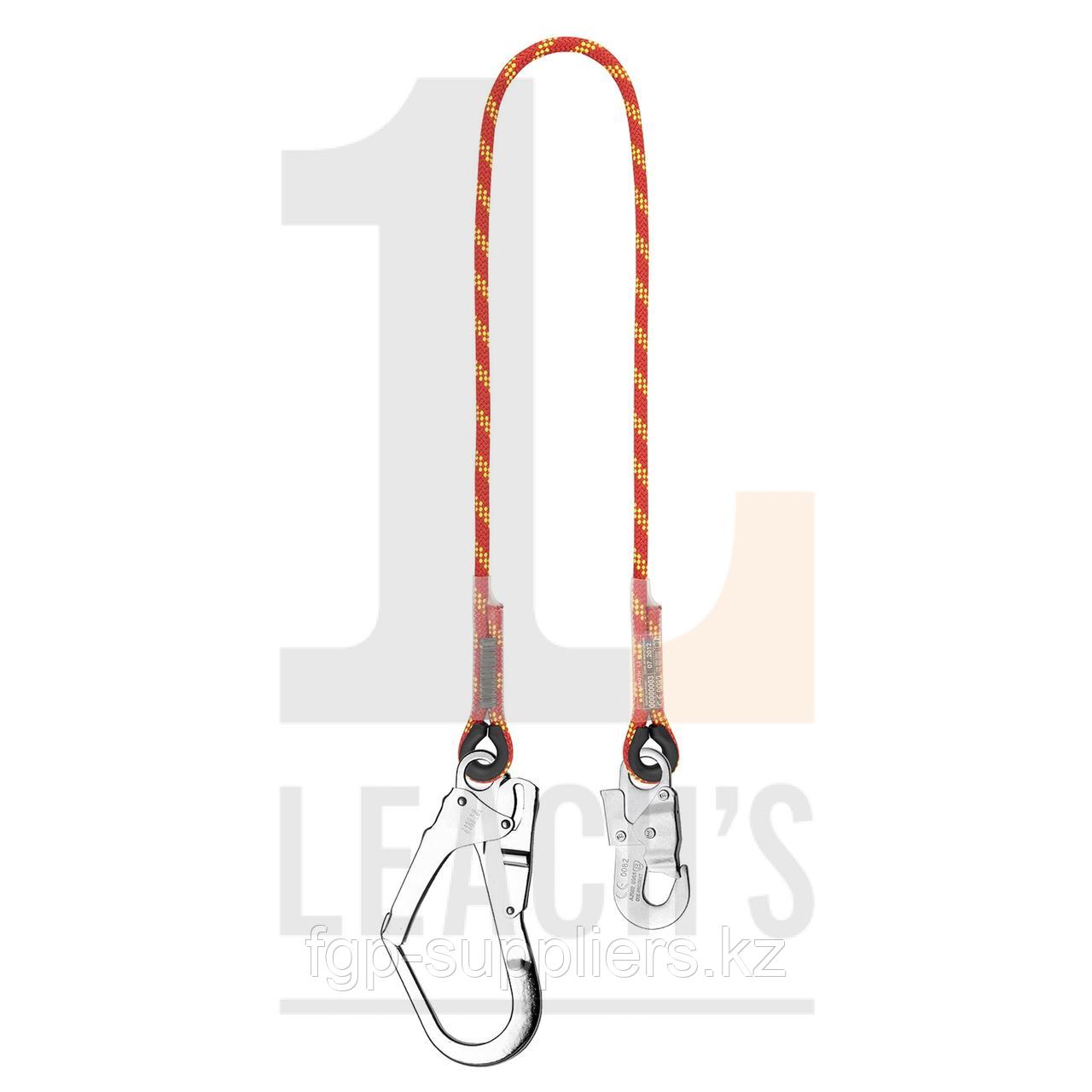 BIG BEN Braided Rope Restraint Lanyard with 1x Snap Hook & 1x Scaff Hook / BIG BEN плетеный страховочный строп с крюком-карабином с блокирующей - фото 1 - id-p65537715