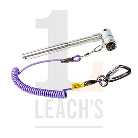 7/16" Safety Ring Box Nailspan c/w 2m Tether with Swivel Twistlock Carabina / 7/16" ключ с головкой-гвоздодером на кольце безопасности в/к 2м