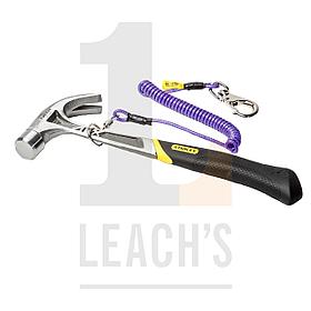 Stanley FatMax Anti-Vibe Claw Hammer 20 oz c/w HD Tool Tether & Spring Clip / Stanley FatMax Противовибрационный молоток-гвоздодер 20 oz в/к СМ