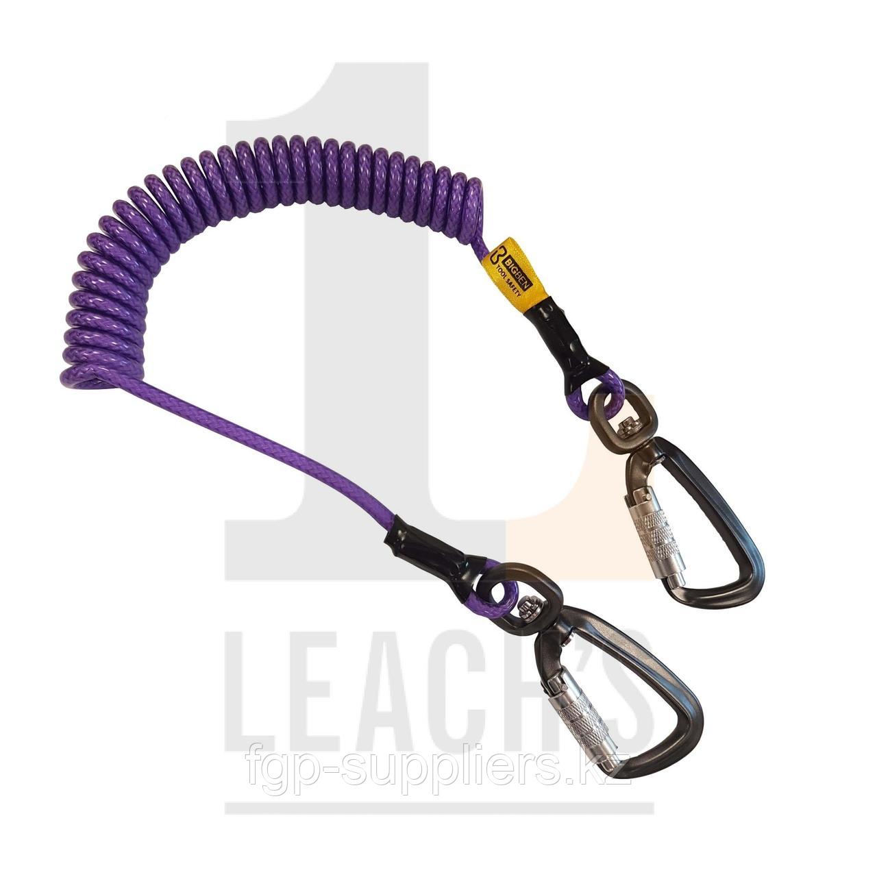 2m Tool Safety Rope with Swivel Twistlock Carabina each end / 2м Шнур держатель инструментов с карабиновым крючком на муфте с обеих сторон - фото 1 - id-p65537911