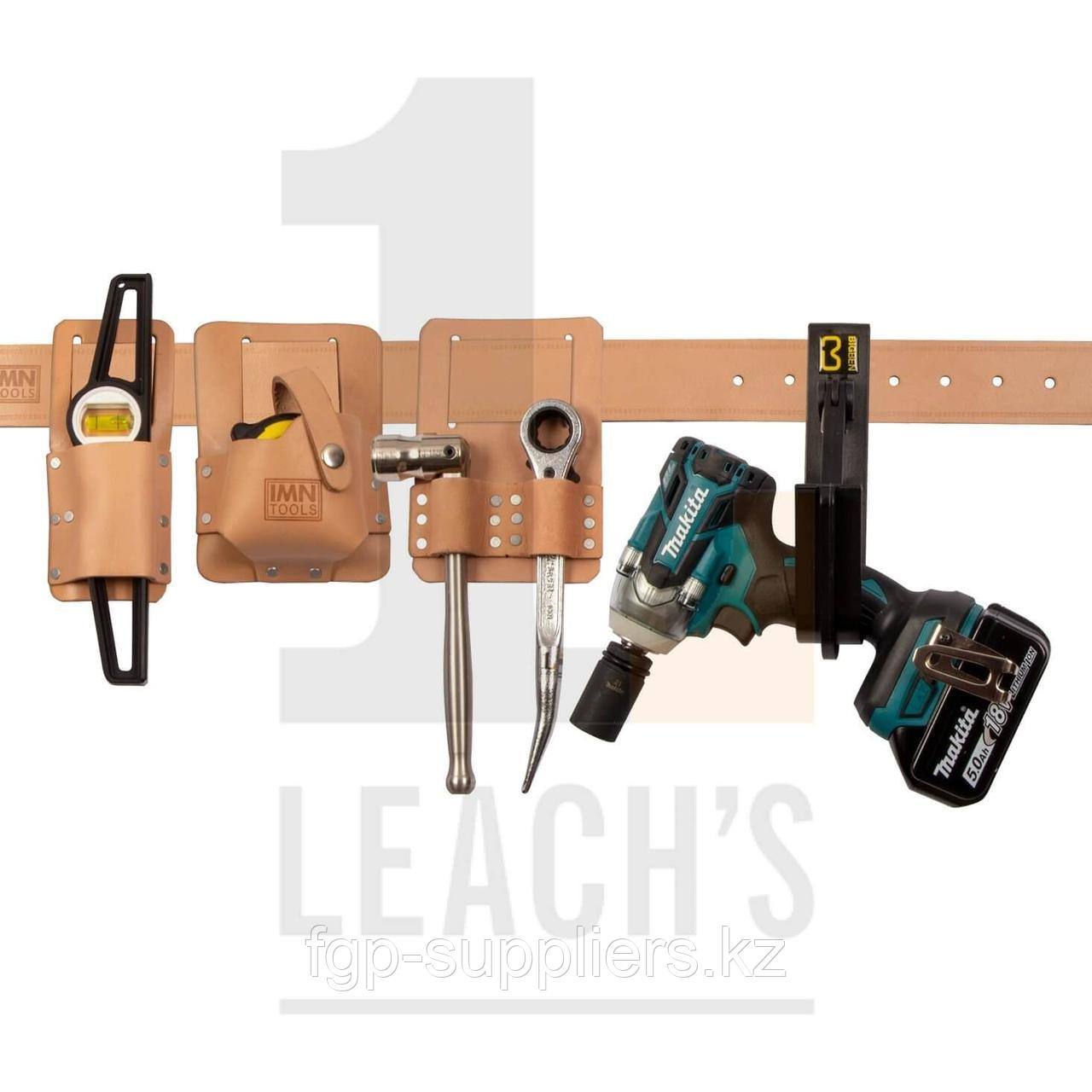 IMN Contractors Leather Tool & Belt Set c/w Gorilla Safety Hook & Makita Impact Wrench / IMN кожаный комплект инструментов на ремень в/к крюк - фото 1 - id-p65537994