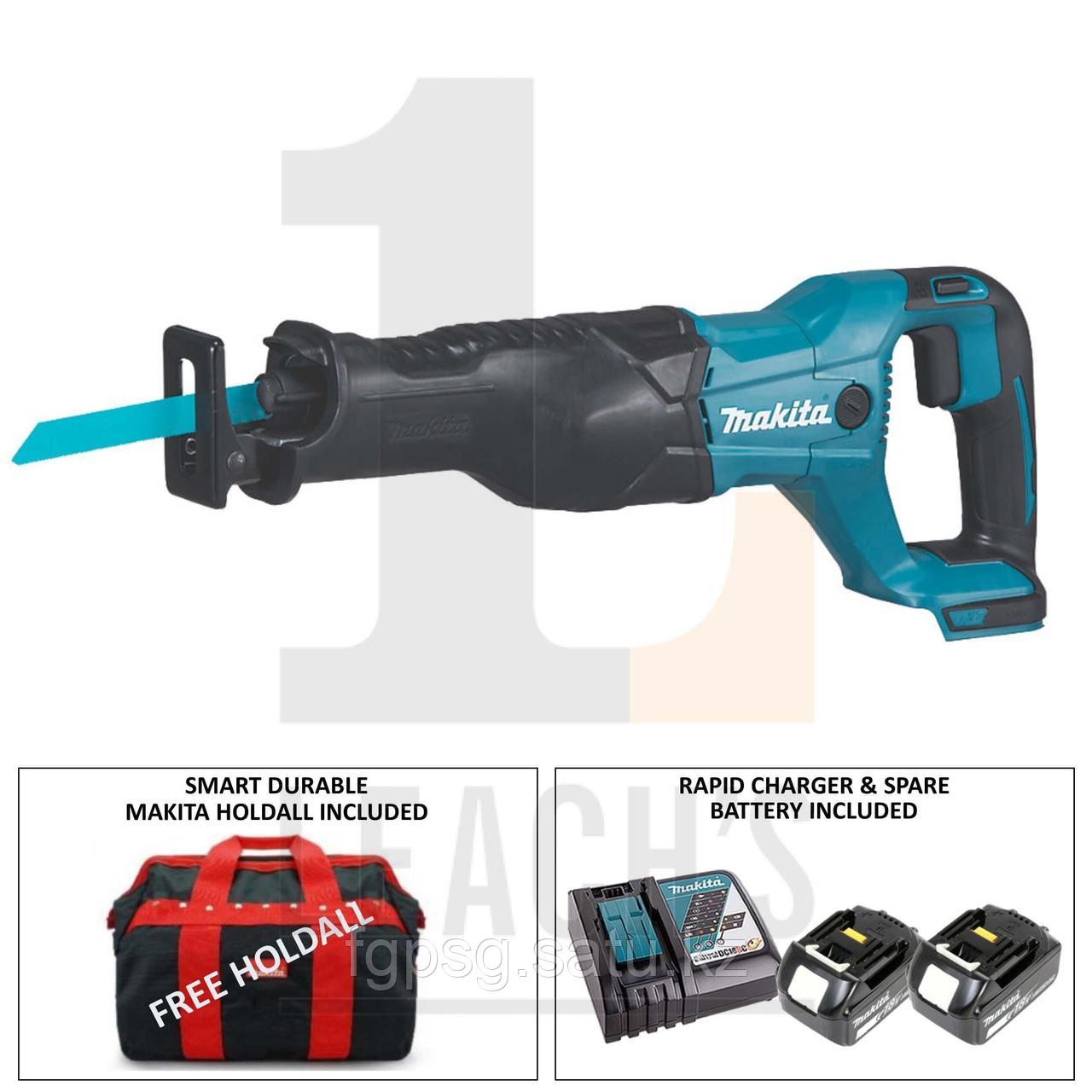 Makita 18v Li-ion Recip Saw c/w 2 3Ah Batteries & Charger in a Holdall Bag / Makita 18В Литий-ионовая сабельная пила в/к 2 3Аh аккумулятора и зарядное - фото 1 - id-p65538156