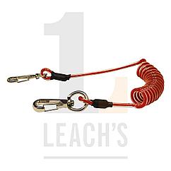 Tool Safety Rope with 2x attachment clip for Tools up to 3kg, Red / Шнур держатель инструментов с 2х соединительными зажимами для инструментов до  кг,