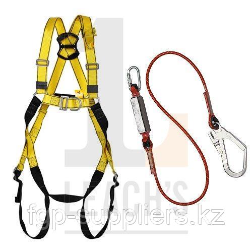 Deluxe 2 Point Harness with Single Rope Lanyard / Привязь класса люкс с двумя креплениями и веревочным строп