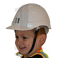 BIG BEN Kids White Safety Helmet with Chin Strap / Биг-Бен детская белая защитная каска с подбородочным ремешком