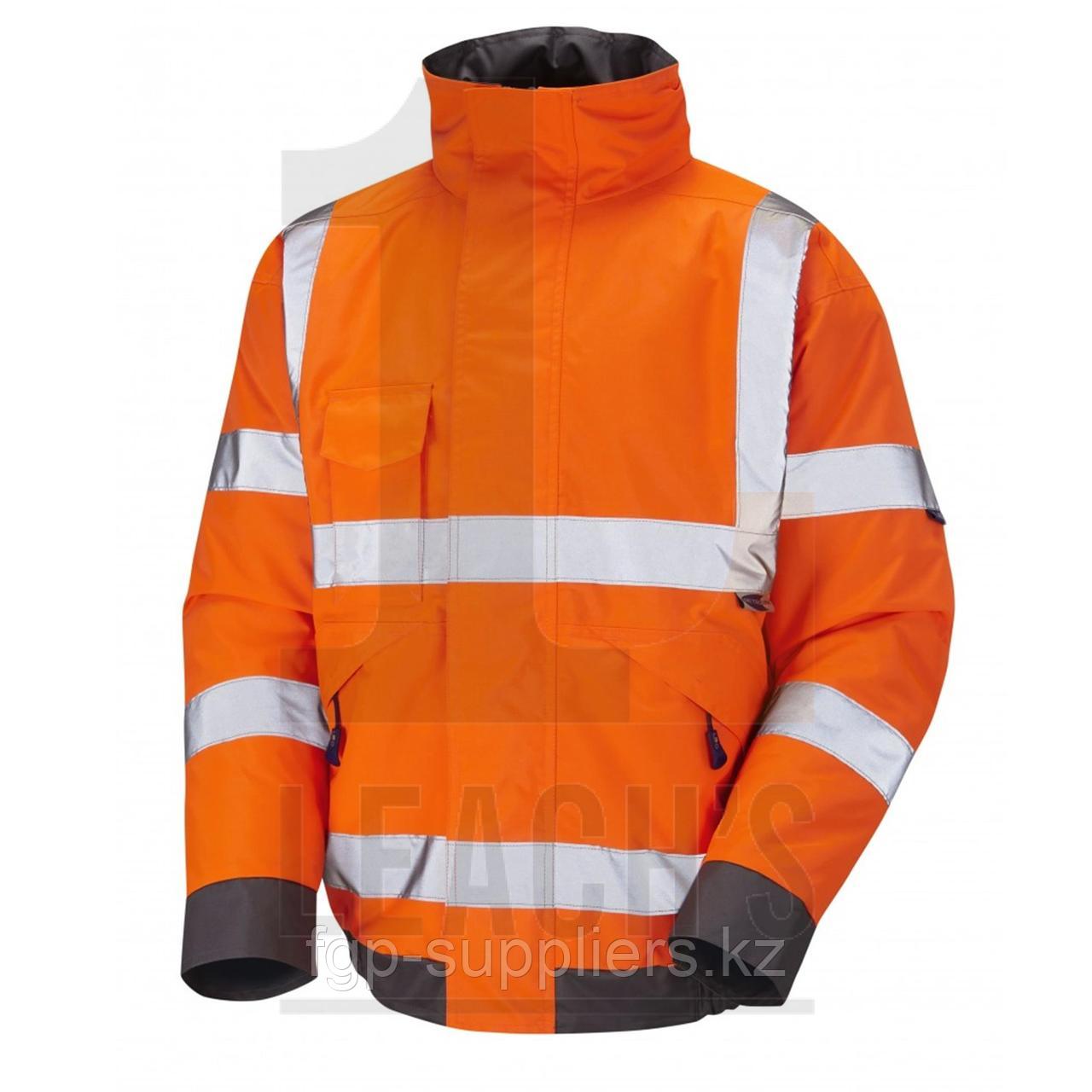 Hi-Vis Orange Railtrack Bomber Jacket / Railtrack Оранжевая сигнальная куртка-бомбер - фото 1 - id-p65538281