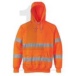 Hi-Vis Railtrack Fleece Hoody, Orange / Railtrack Оранжевая флисовая сигнальная толстовка с капюшоном