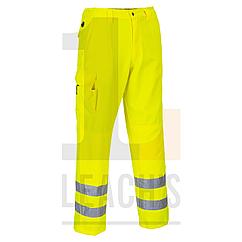 Hi-Vis Poly Cotton Cargo Trousers, Yellow / Желтые сигнальные брюки из поликоттона