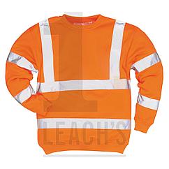 Hi Vis Railtrack Sweatshirt / Jumper Orange / Railtrack Оранжевая сигнальная толстовка / джемпер