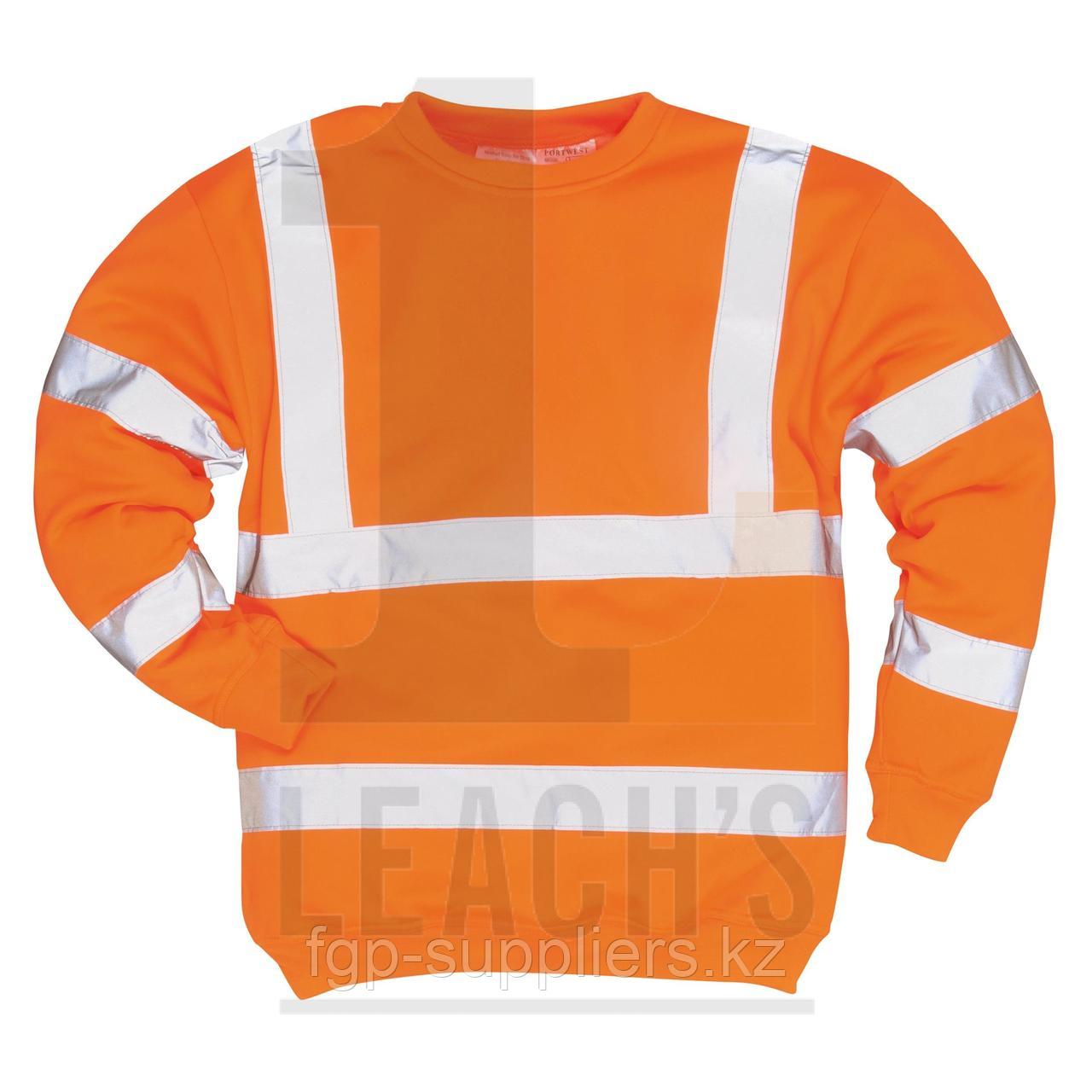 Hi Vis Railtrack Sweatshirt / Jumper Orange / Railtrack Оранжевая сигнальная толстовка / джемпер - фото 1 - id-p65538327