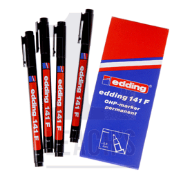 Edding 141F Marker Pen Black Fine Point 1mm for Scafftags / Edding 141F Черный маркер с тонким пером в 1мм для Scafftag