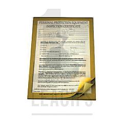 Big Ben PPE Inspection Certificates Pad 50 / Big Ben Блокнот "Свидетельство о проверке СИЗ" 50 лист