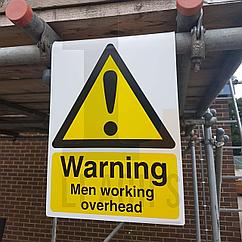 Detachable Men Working Overhead Sign- 500 x 300mm / Съемный знак "ведутся работы сверху" - 500 х 300 мм
