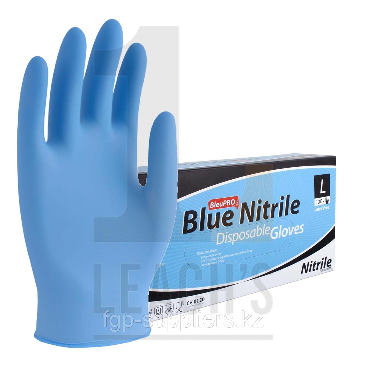 Disposable Nitrile Gloves, Blue, Box 100 / Одноразовые Нитриловые Перчатки, Синие, Коробка из 100 шт - фото 1 - id-p65538661