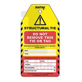 Tie Warning Test Tag (pack 50) / Пробная предупредительная этикетка (в упаковке 50)