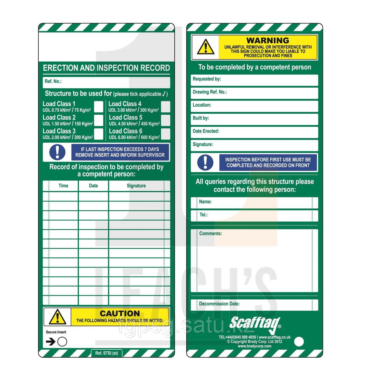 ScaffTag Standard Inserts only / ScaffTag стандартные вкладыши только, фото 1