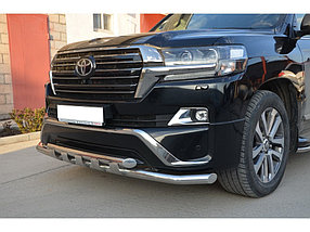 Защита переднего бампера c защитой для Toyota Land Cruiser 200 ( Executive 2016-), фото 4
