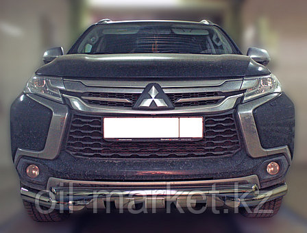 Защита переднего бампера, с защитой для Mitsubishi Outlander (2015-2018), фото 1