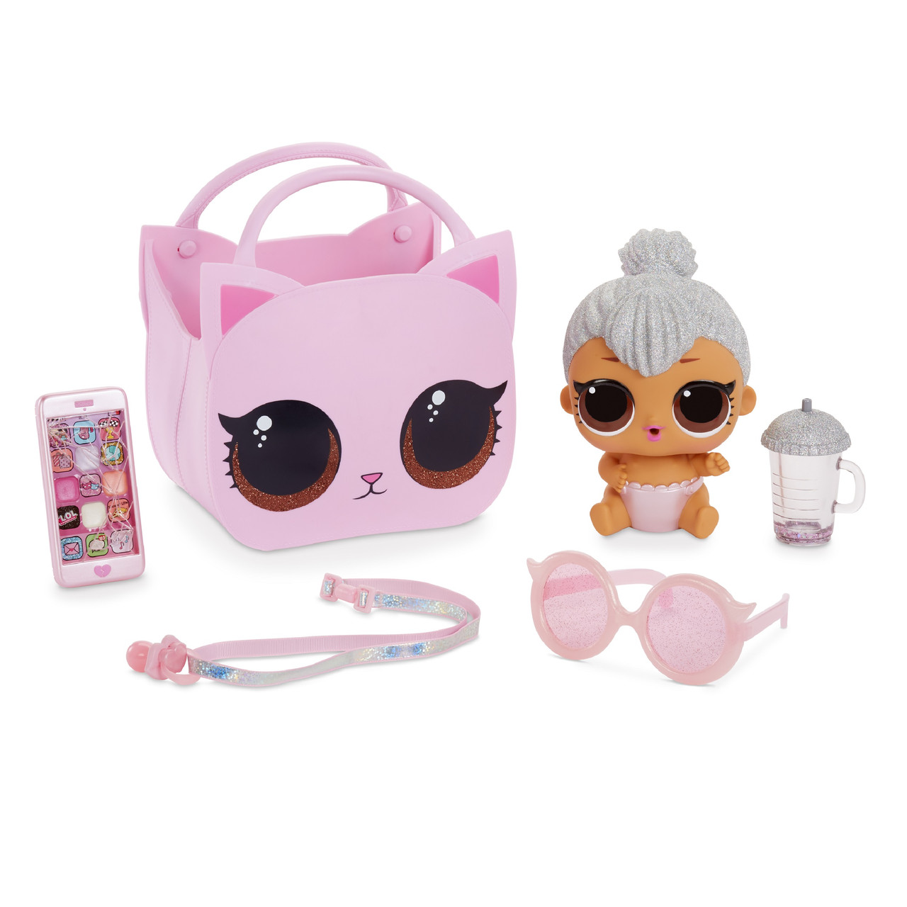 L.O.L. Surprise Ooh La La Baby Lil Kitty Queen Большие сестрички Лол с сумочкой,косметикой и аксессуарами