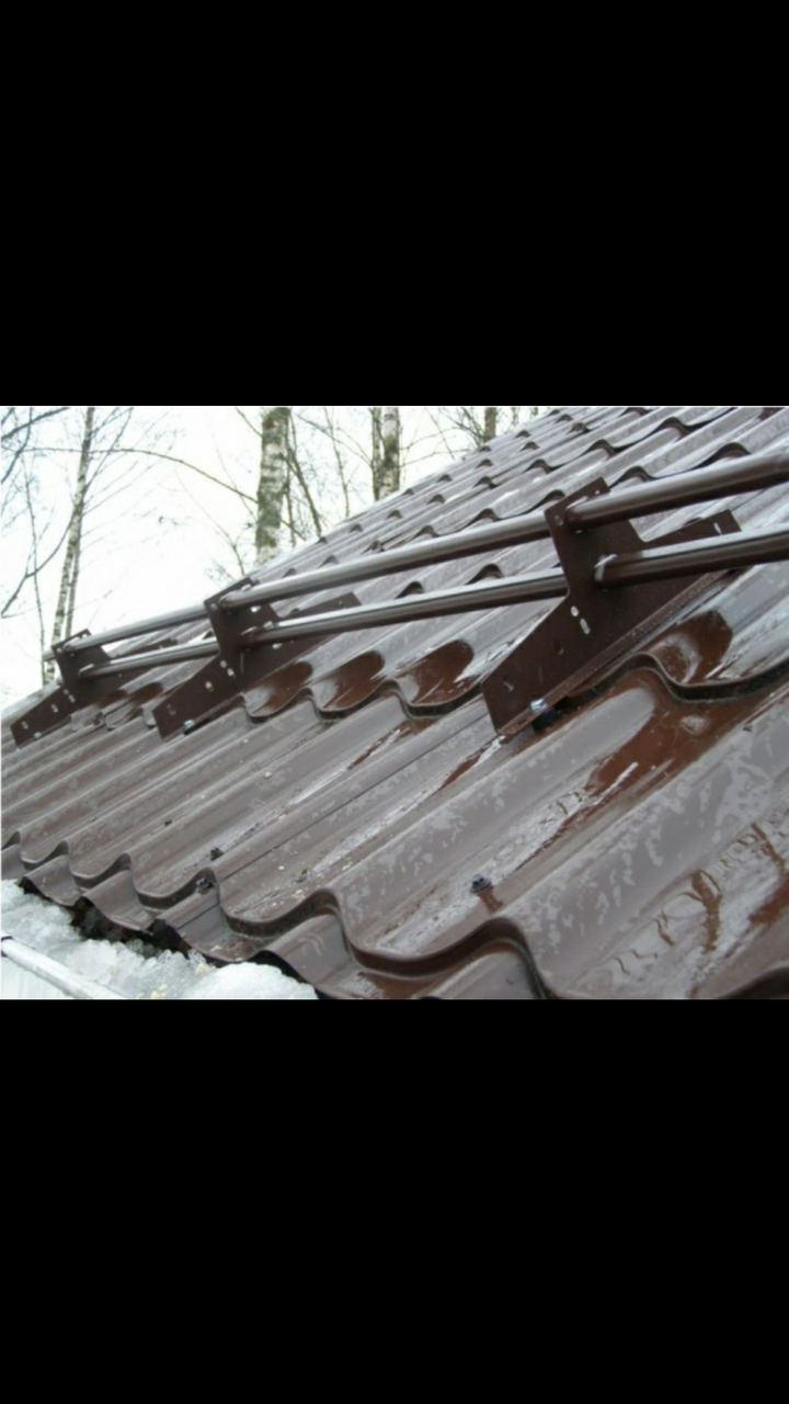 Снегозадержатель трубчатый RAL 8017 (шоколадный цвет) 3000 мм про-во Россия PREMIUM класс - фото 2 - id-p65539660
