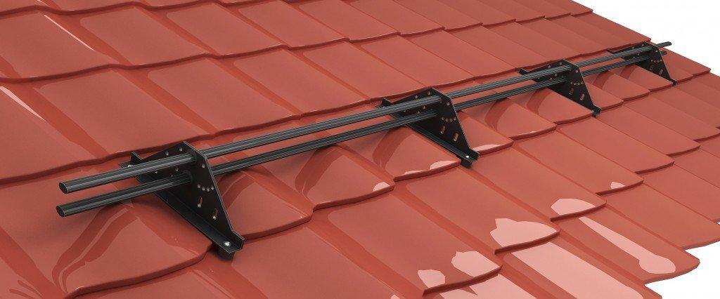 Снегозадержатель трубчатый RAL 8017 (шоколадный цвет) 3000 мм про-во Россия PREMIUM класс