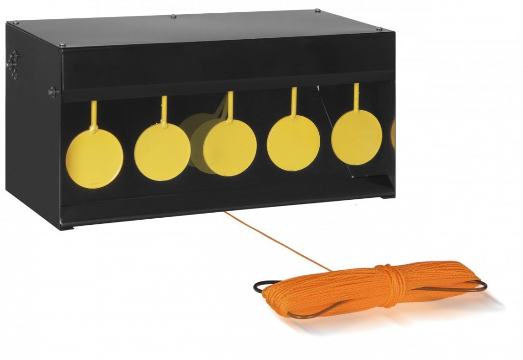 Стенд с мишенями Gamo PELLETS TRAP 5 CIRCLES, 5 мишеней, Пулеулавливатель, Сброс: Ручной, веревка 45 метров,