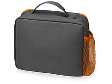 Изотермическая сумка-холодильник Breeze для ланч-бокса, серый/оранжевый, фото 3