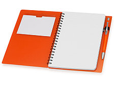 Блокнот Контакт с ручкой, оранжевый, фото 2