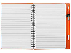 Блокнот Контакт с ручкой, оранжевый, фото 3