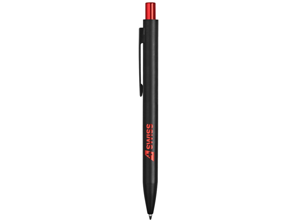 Ручка металлическая шариковая Blaze с цветным зеркальным слоем, черный/красный - фото 5 - id-p65546916