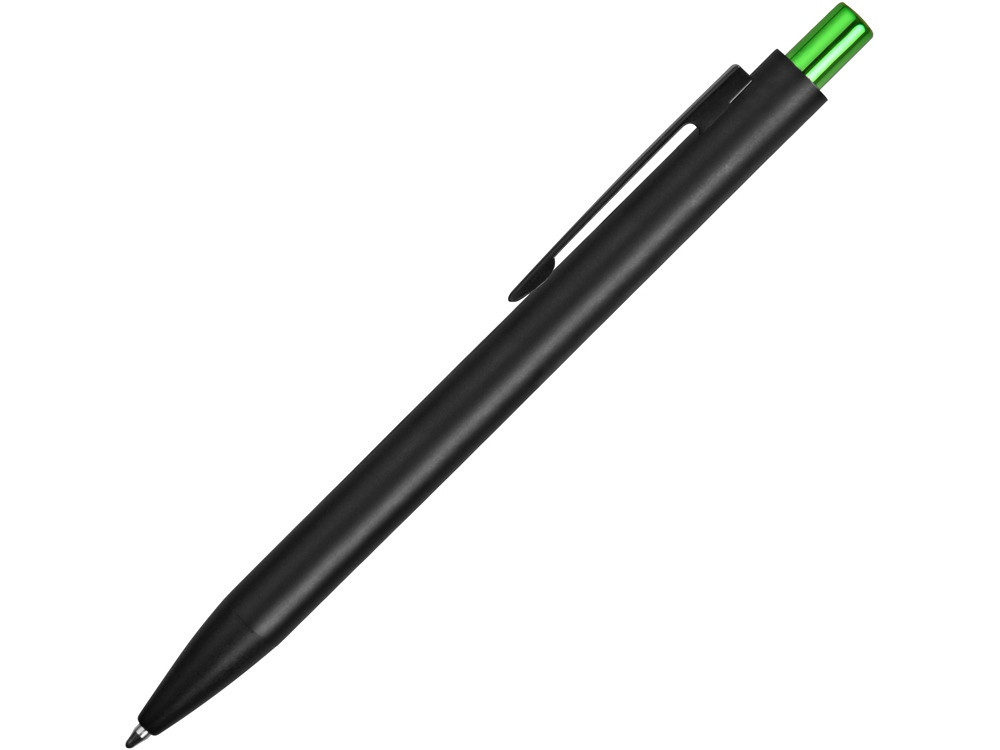 Ручка металлическая шариковая Blaze с цветным зеркальным слоем, черный/зеленое яблоко - фото 4 - id-p65546919