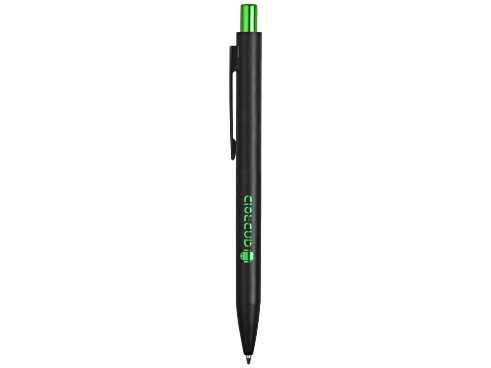 Ручка металлическая шариковая Blaze с цветным зеркальным слоем, черный/зеленое яблоко - фото 5 - id-p65546919