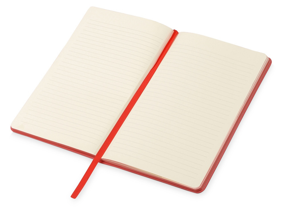 Блокнот Notepeno 130x205 мм с тонированными линованными страницами, красный - фото 3 - id-p65546987