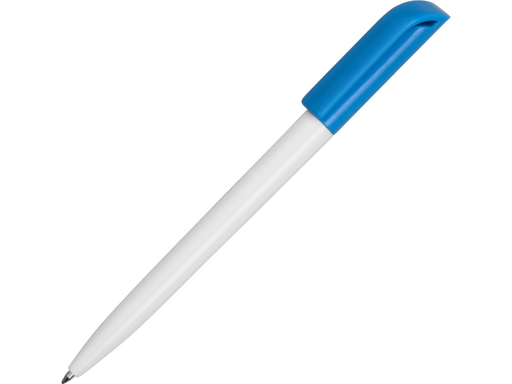 Ручка пластиковая шариковая Миллениум Color CLP, белый/голубой - фото 1 - id-p65547140