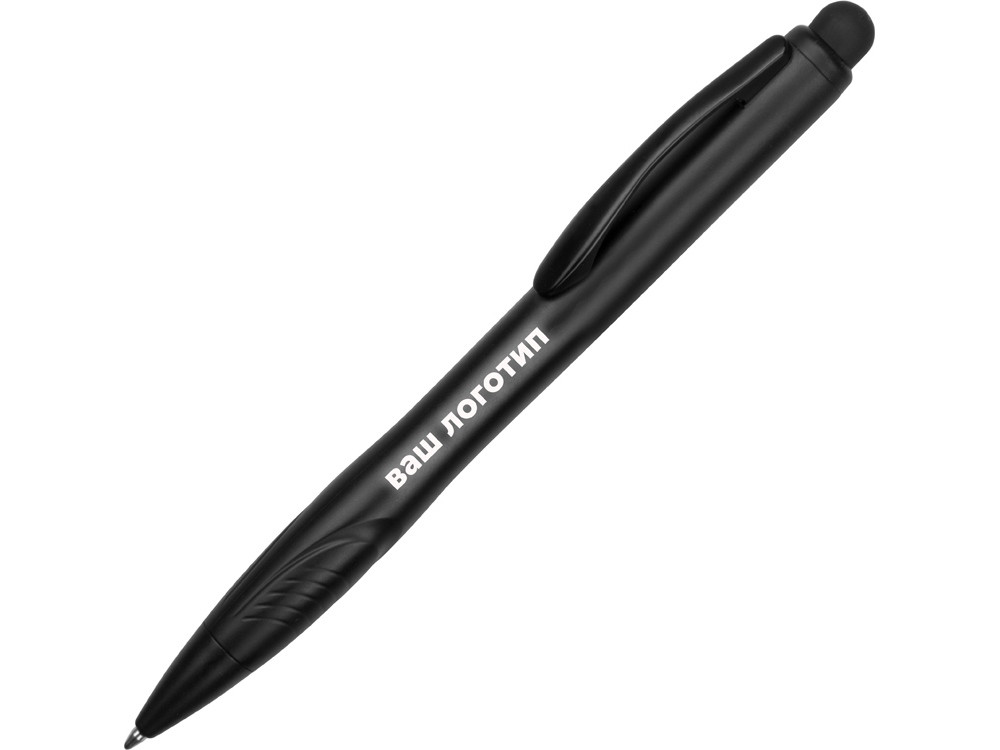 Ручка-стилус шариковая Light, черная с белой подсветкой - фото 1 - id-p65547172