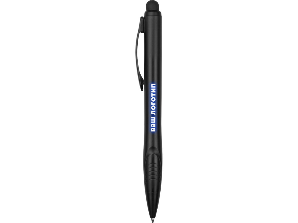 Ручка-стилус шариковая Light, черная с синей подсветкой - фото 5 - id-p65547173