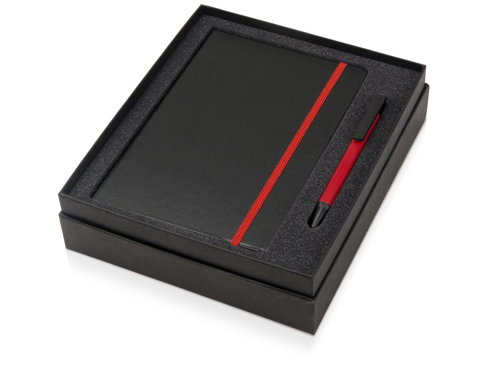 Подарочный набор Jacque с ручкой-подставкой и блокнотом А5, красный - фото 2 - id-p65547642