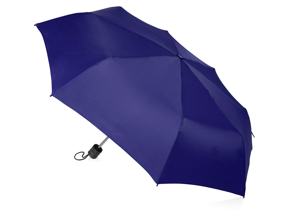 Зонт складной Columbus, механический, 3 сложения, с чехлом, темно-синий - фото 2 - id-p65547755