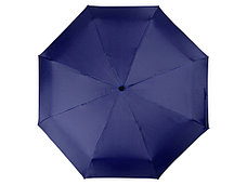 Зонт складной Columbus, механический, 3 сложения, с чехлом, темно-синий, фото 3