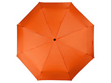 Зонт складной Columbus, механический, 3 сложения, с чехлом, оранжевый, фото 3
