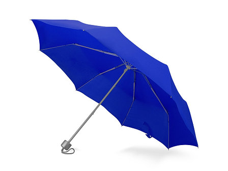 Зонт складной Tempe, механический, 3 сложения, с чехлом, синий, фото 2