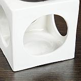 Аромалампа керамика "Грани" Куб микс 9*7,5*7,5 см, фото 2