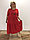 Красное многоярусное платье, фото 3