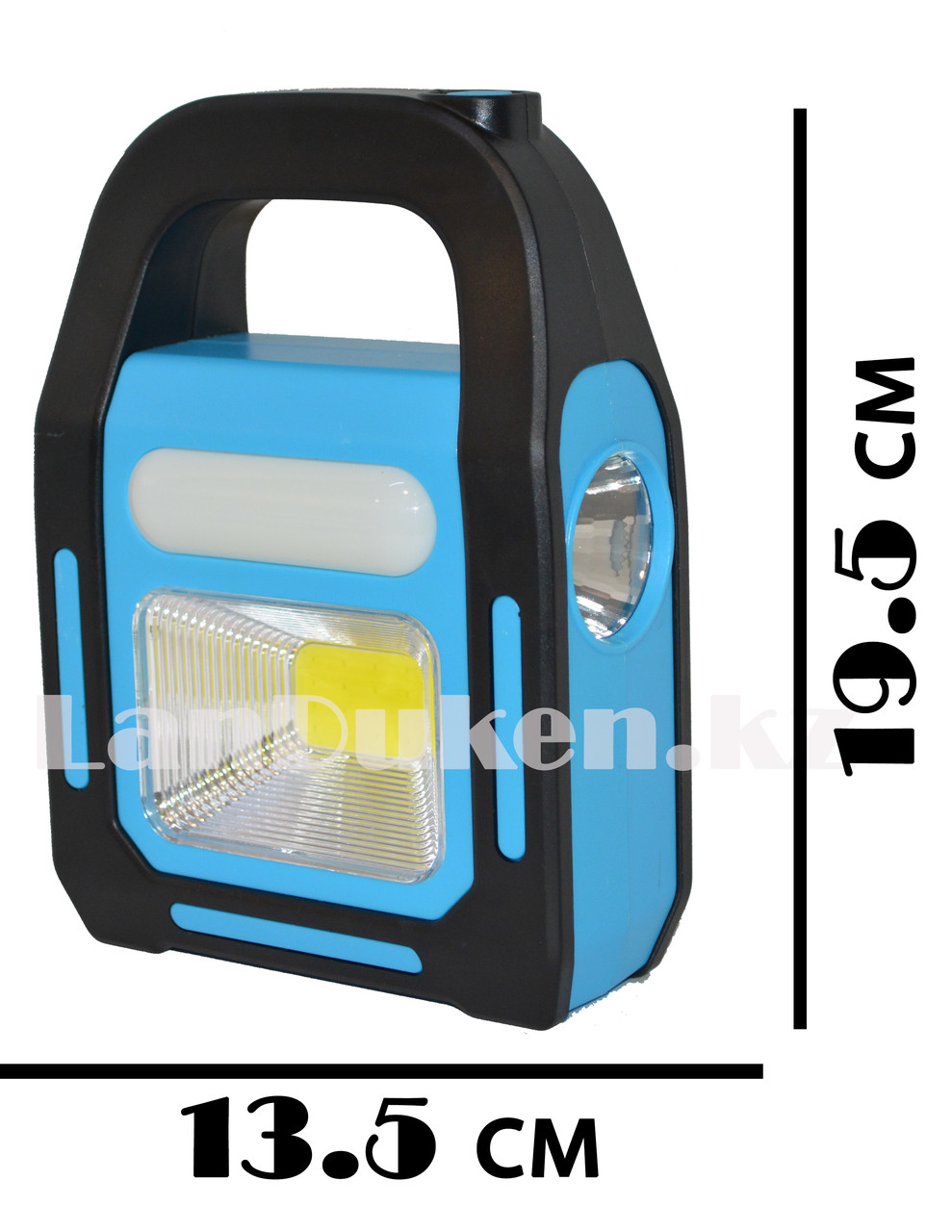 Ручной аккумуляторный фонарь светодиодный HB-9707A-1 LED с солнечной батареей 3 вида лампы